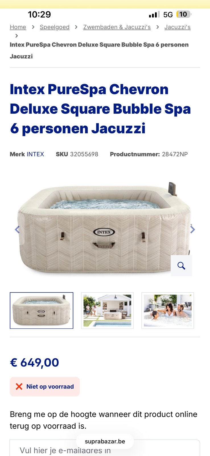 Jaccuzi. Zo goed als nieuw., Ophalen, Zo goed als nieuw, Afdekzeil, Opblaasbaar
