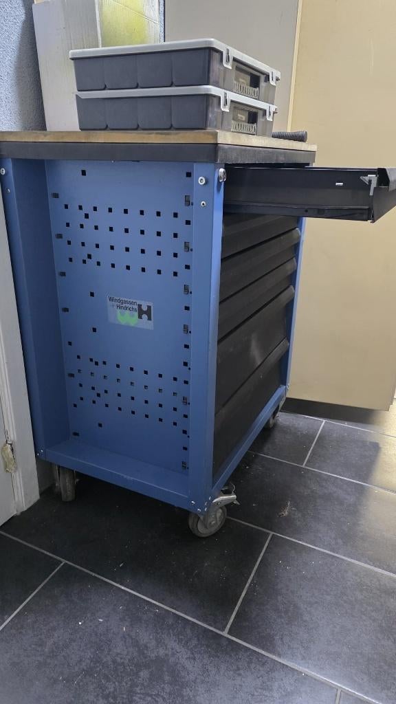 Werkplaatswagen Pro - Windgassen + Hindrichs - 7 laden, Ophalen, Gebruikt, 70 tot 120 cm, Bankschroef