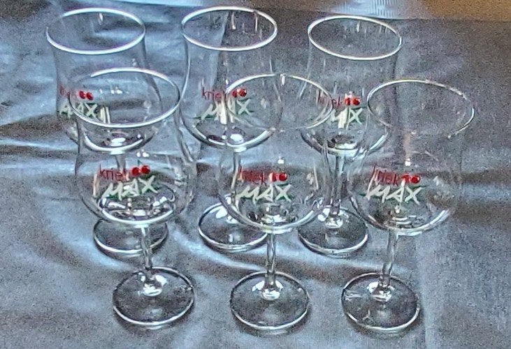 6 nouveaux verres à bière « Kriek Max », Enlèvement, Neuf, Verre à bière