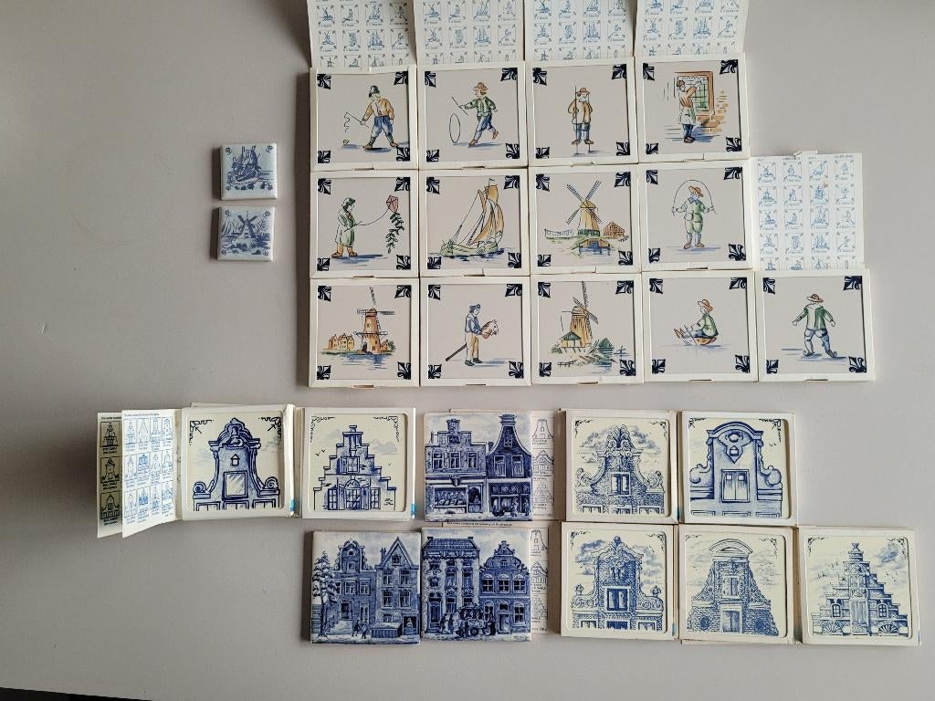 Tegeltjes KLM Delfts blauw, Antiek en Kunst, Ophalen