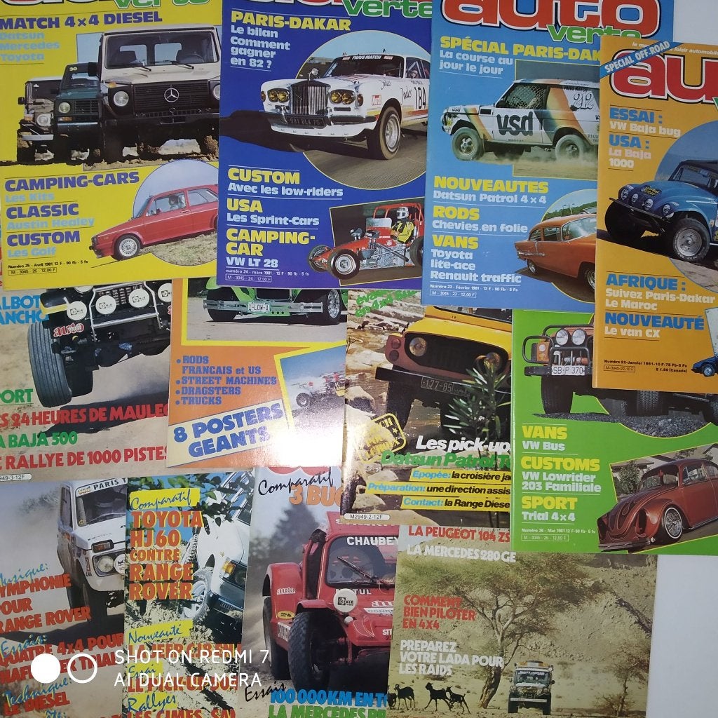 AUTO VERTE 1981 lot de 12  - 01-12/1981, Enlèvement ou Envoi, Utilisé, Sports et Loisirs
