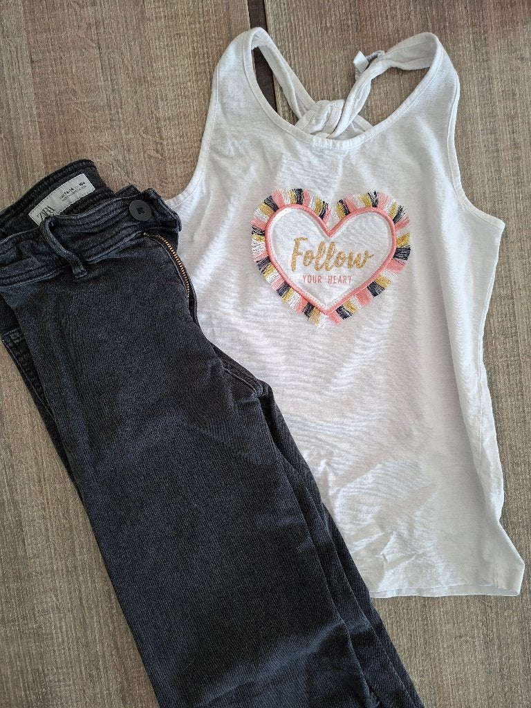 Set top en jeans, Kleding | Dames, Topjes, Ophalen of Verzenden, Zo goed als nieuw, Maat 34 (XS) of kleiner