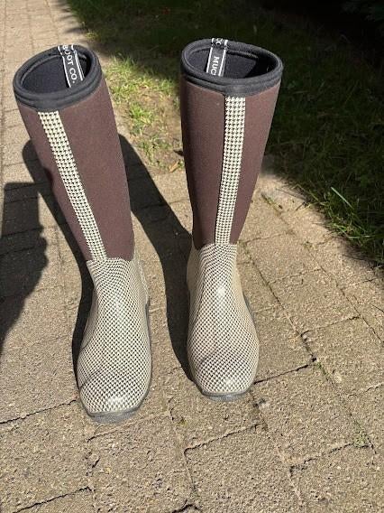 Regenlaarzen  Muck Boot Co. (mt 37) bruin pied de poule, Bruin, Muck Boot Co, Ophalen of Verzenden, Regenlaarzen