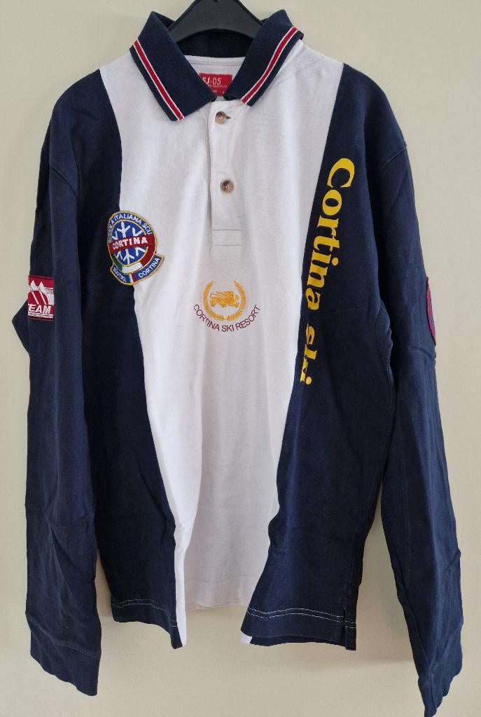 Poloshirt lange mouwen Cortina Ski resort mt m/l, Overige typen, Maat 48/50 (M), Ophalen of Verzenden, Gedragen