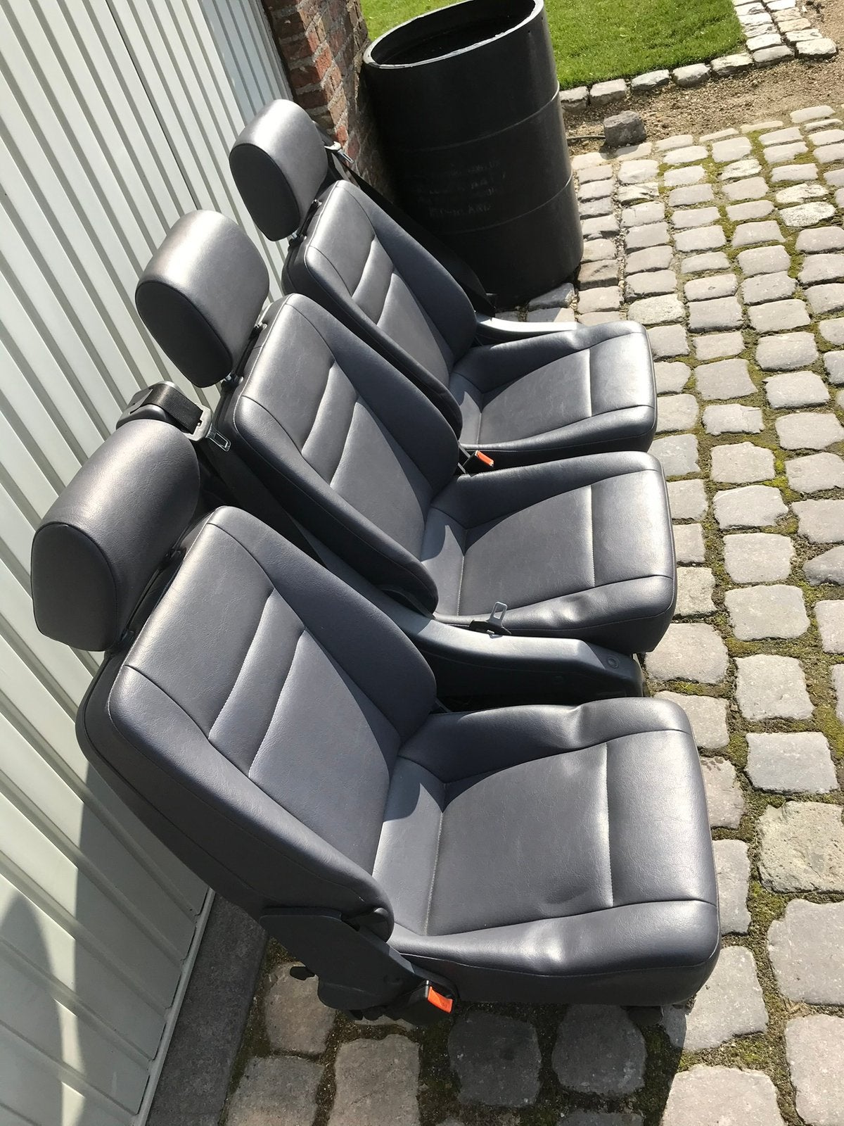 Mercedes Vito 638 2e rij 3-zitbank grijs leder met gordels, Ophalen, Gebruikt, Mercedes-Benz