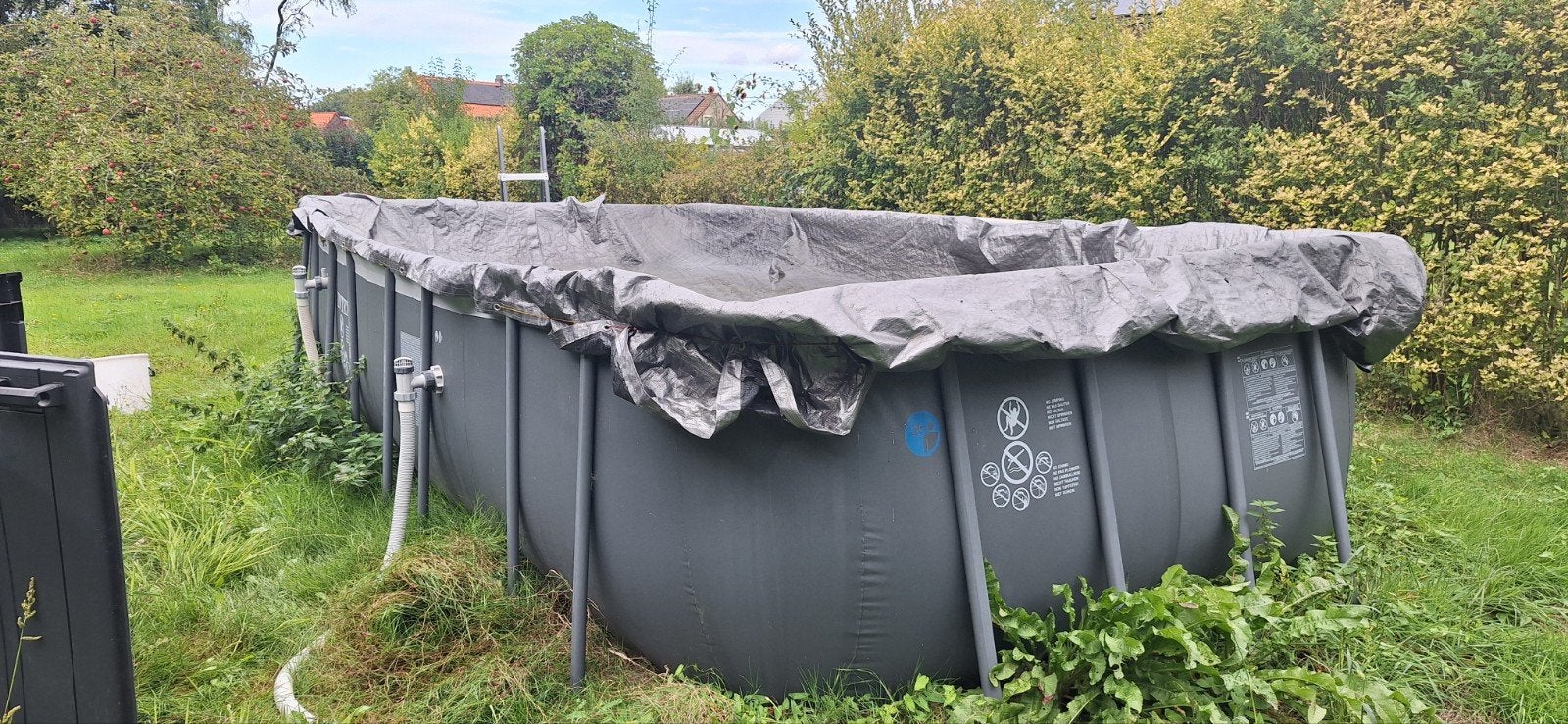 intex zwembad met alle toebehoren, Gebruikt, 300 cm of meer, Rechthoekig, Ophalen