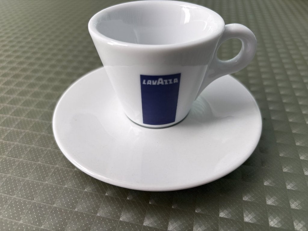 7 Lavazza espressokopjes met schotel, Ophalen, Overige merken, Zo goed als nieuw, Modern