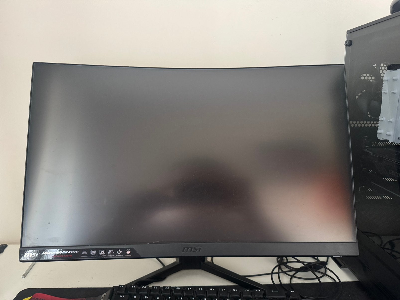 Ecran Gamer MSI 24p MAG241CV 144hz 1080p 1ms, Ophalen, Gebruikt, VA, Full HD