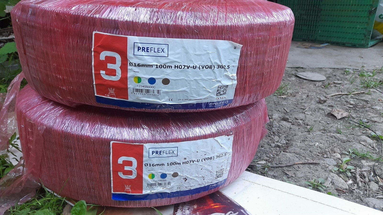 Lot de câbles électriques précâblés – 336 m au total, Bricolage & Construction, Enlèvement