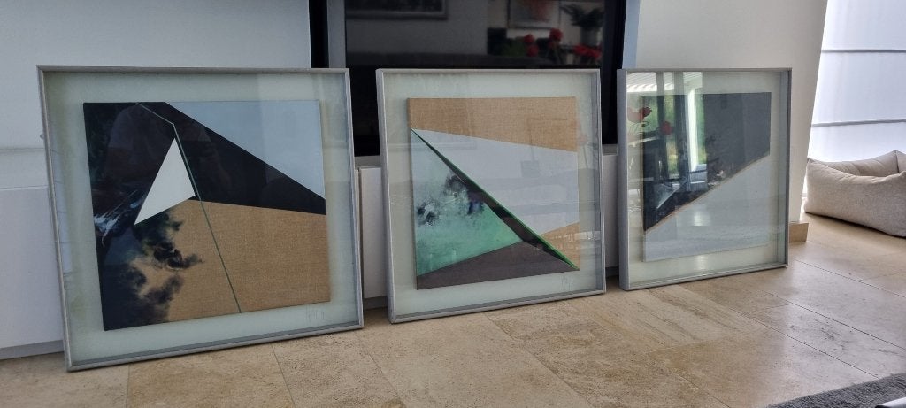 Abstract drieluik "Reflexie '79" van Hans Segers (1979), Ophalen