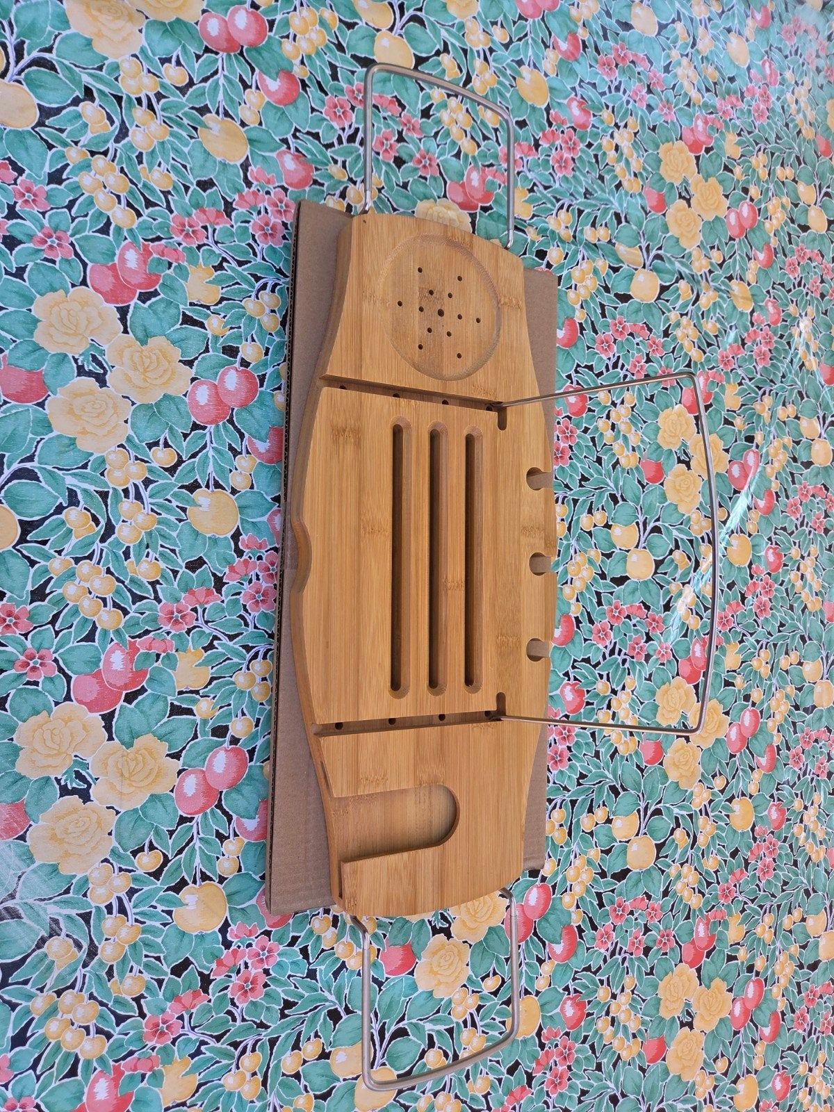 Bad plank in bamboe - zo goed als nieuw - tot 107 cm verstel, Ophalen, Zo goed als nieuw, Bruin