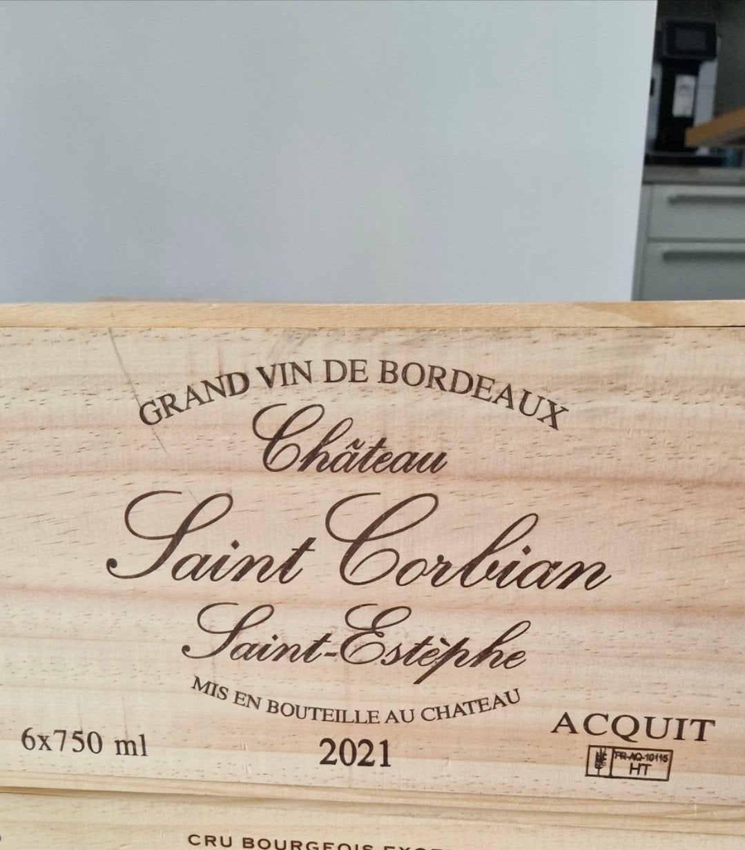 caisse de 6b chateau saint corbian 2021 saint estephe, Enlèvement