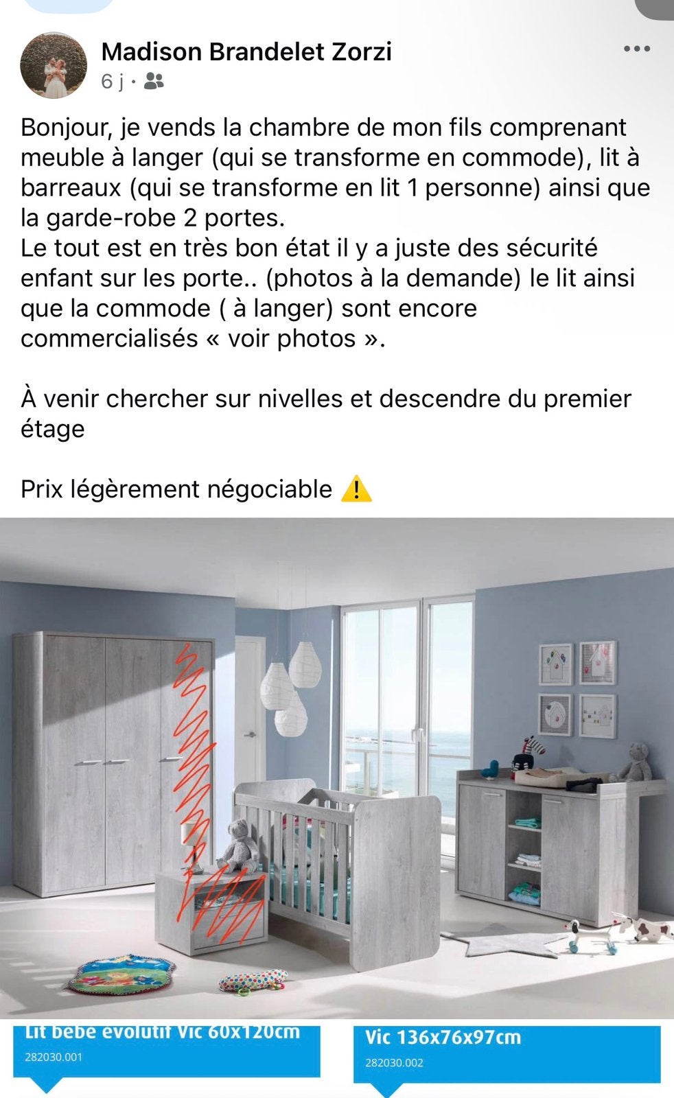 Chambre évolutive complète, Enfants & Bébés, Enlèvement, Comme neuf