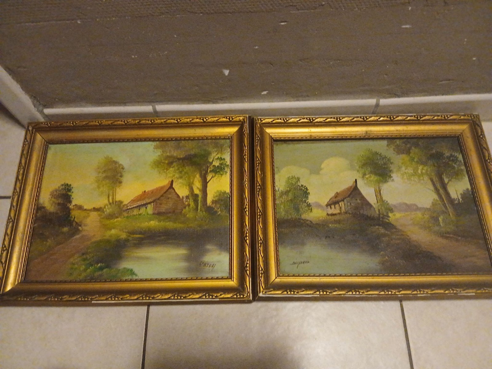 2 mooie schilderijen op doek, Antiek en Kunst, Ophalen, Doek