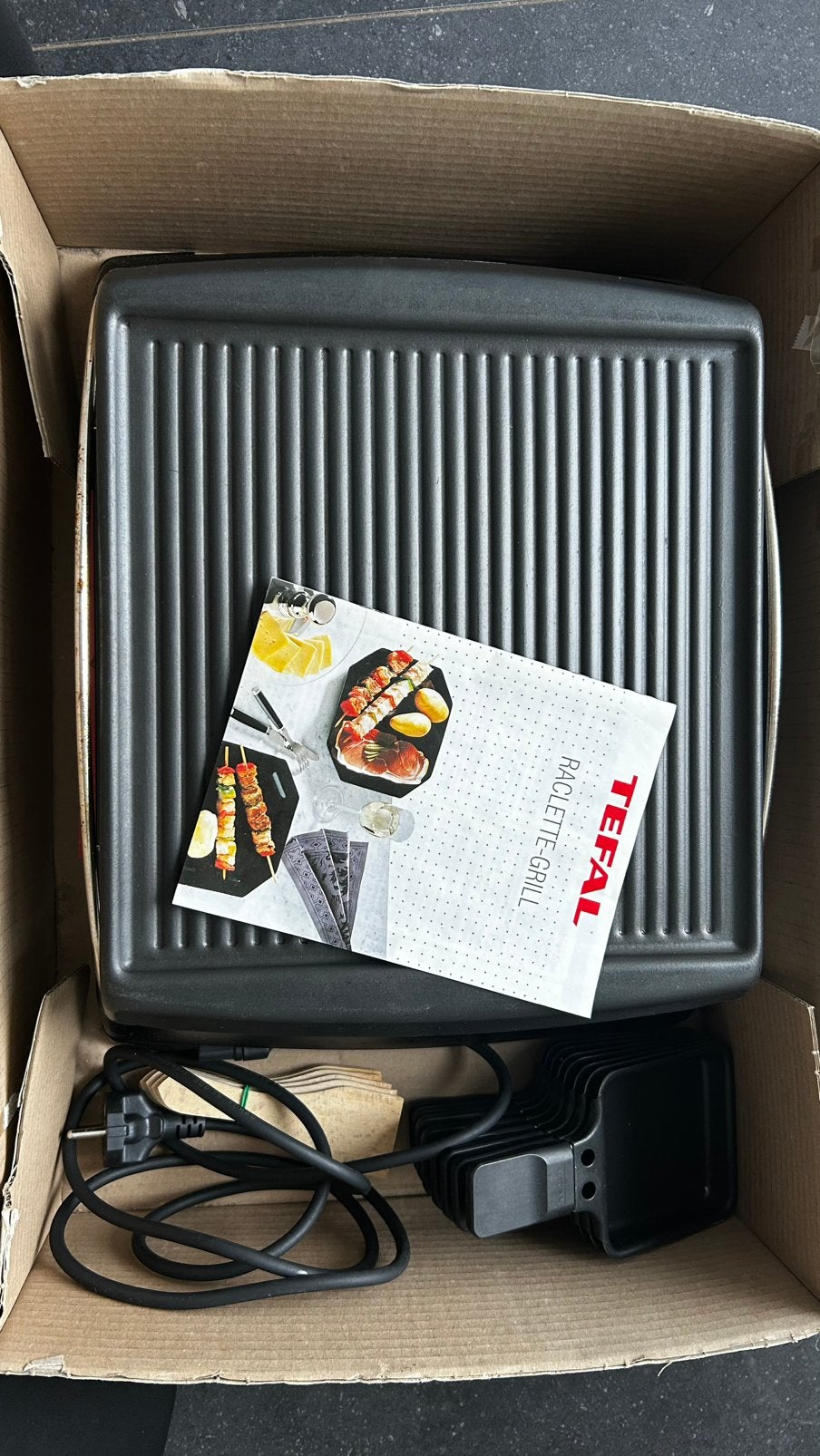 TEFAL Maxi Raclette-Grill, Ophalen of Verzenden, Zo goed als nieuw, 8 personen of meer