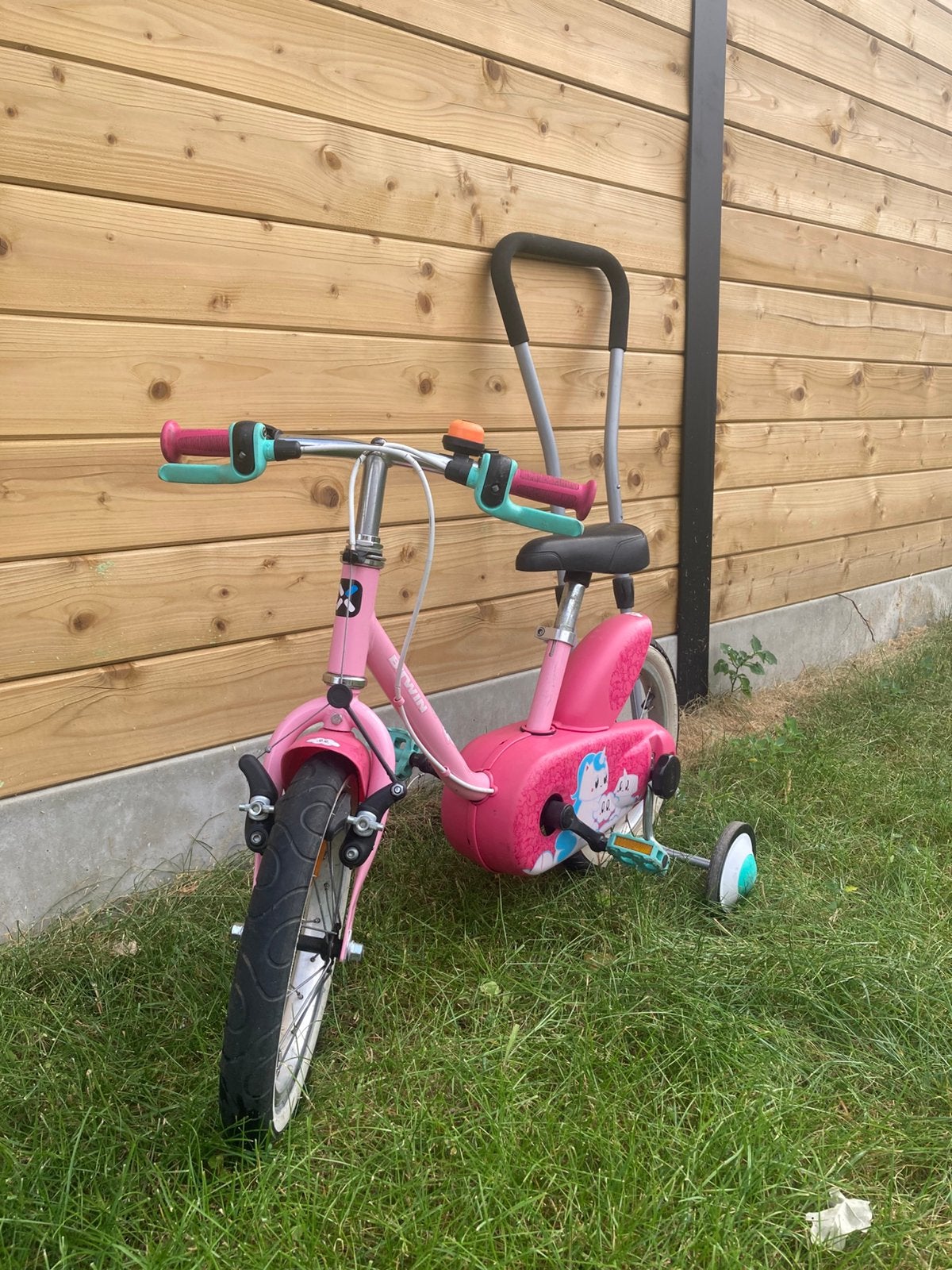 Kinderfiets B-twin 14inch, Fietsen en Brommers, Fietsen | Driewielers, Gebruikt, Duwstang, Ophalen