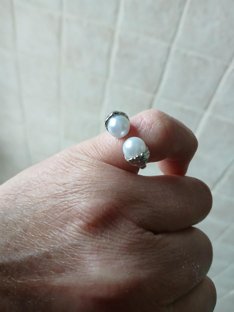 Verzilverde zegelring, Handtassen en Accessoires, Ophalen of Verzenden, Zilver, Zilver