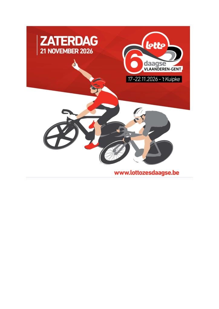 ticket Lotto zesdaagse Gent zaterdag 21/11/2026, Eén persoon, November