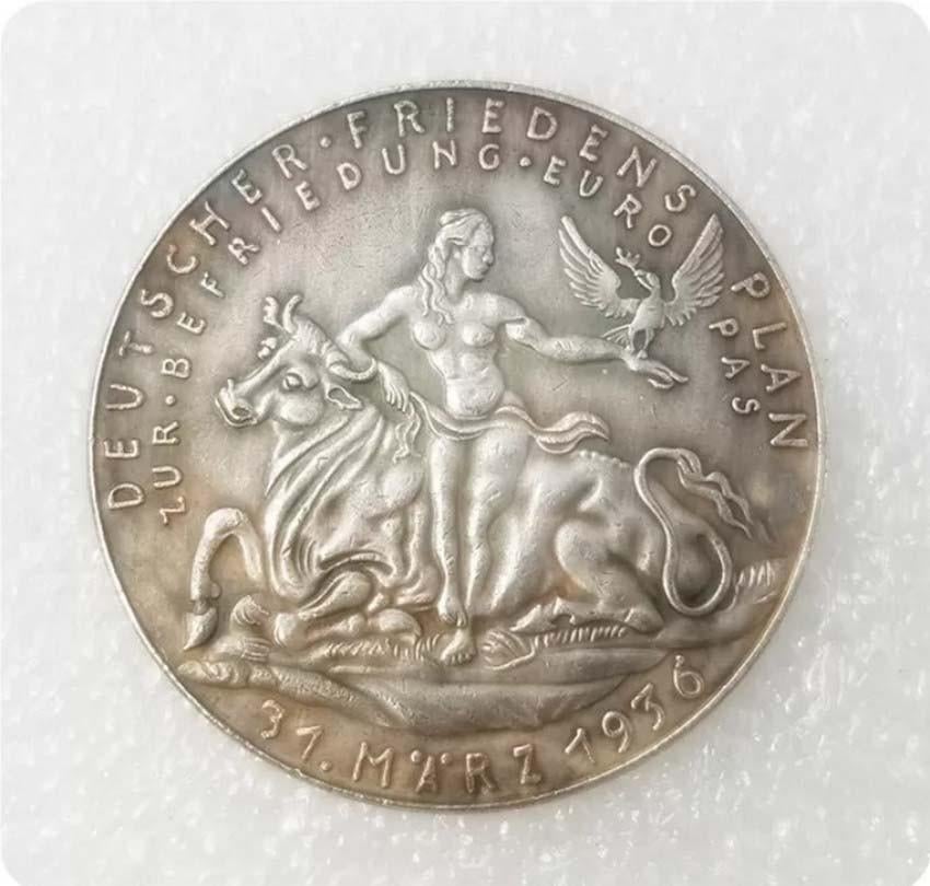 Deutscher Friedensplan 1936 munt + foto, Verzamelen, Verzenden, Overige soorten, Embleem of Badge