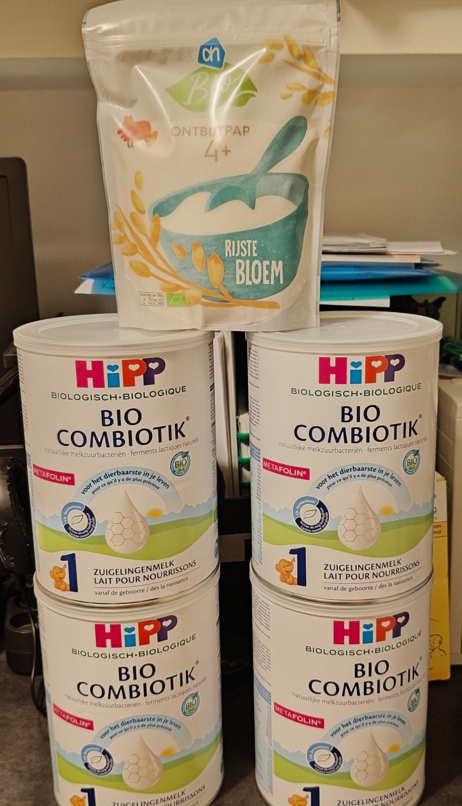 4x HIPP BIO Combiotik babymelk tot 6m, Enlèvement, Neuf, Biberon