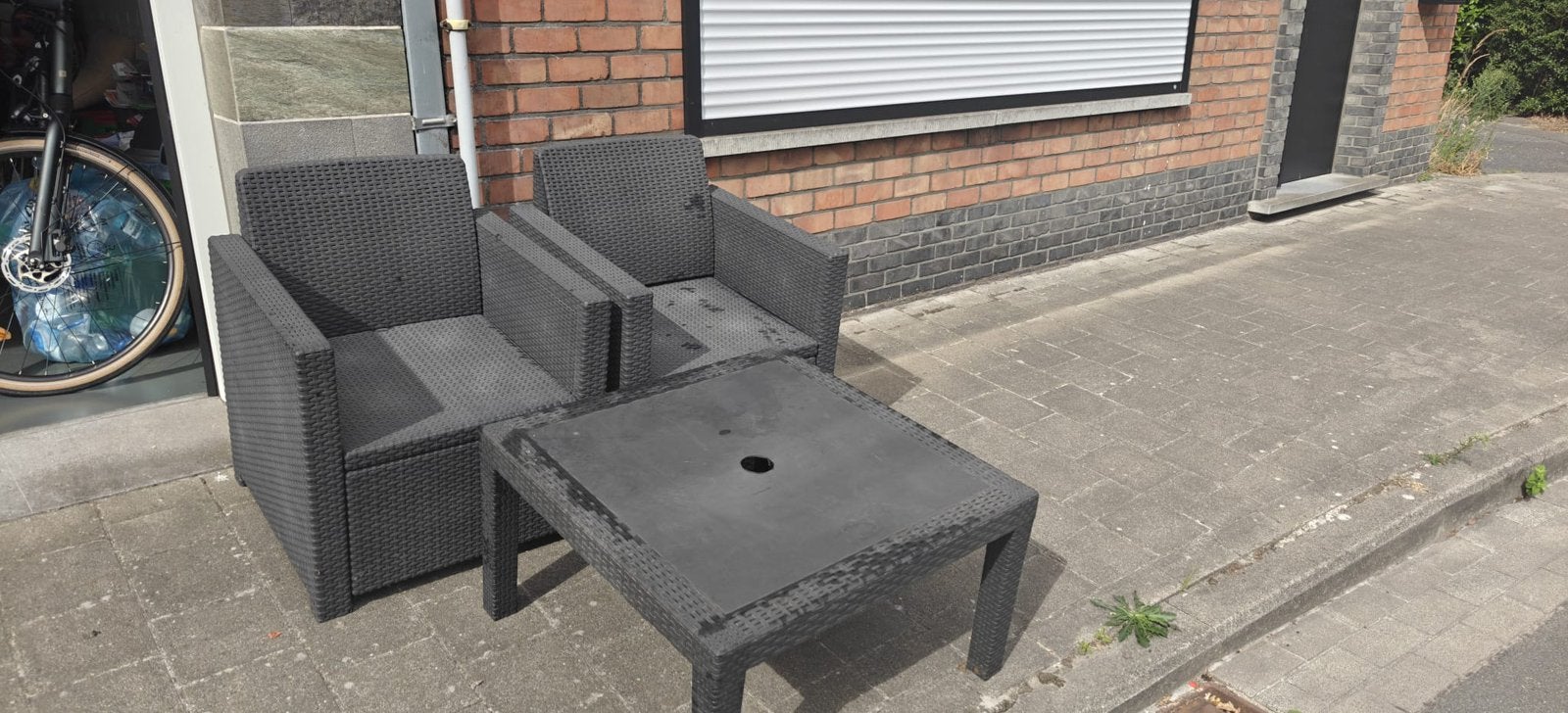 Tuinset, Tuin en Terras, Tuinsets en Loungesets, Ophalen, 4 zitplaatsen, Kunststof, Gebruikt