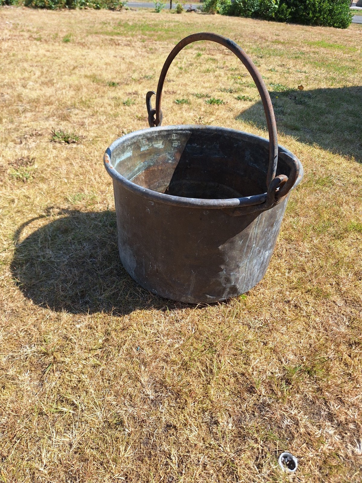 Antieke koperen ketel., Ophalen, Koper