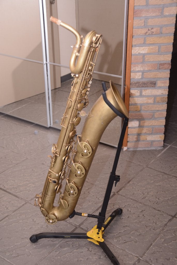 Buffet Super Dynaction (SDA) Saxofoon Baritone met Lage A, Ophalen of Verzenden, Zo goed als nieuw, Bariton, Met koffer