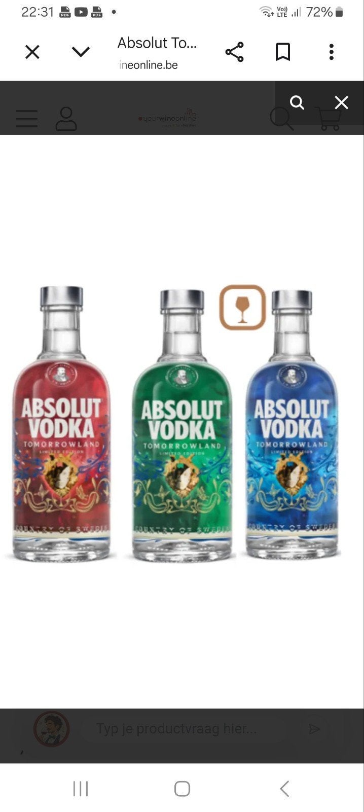 Tomorrowland Vodka Absolute 2026, Enlèvement