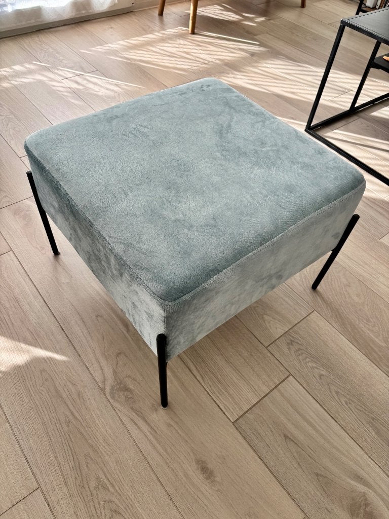 Repose-pieds bleu-vert COCOmaison, Enlèvement, 50 à 75 cm, 50 à 75 cm, Carré