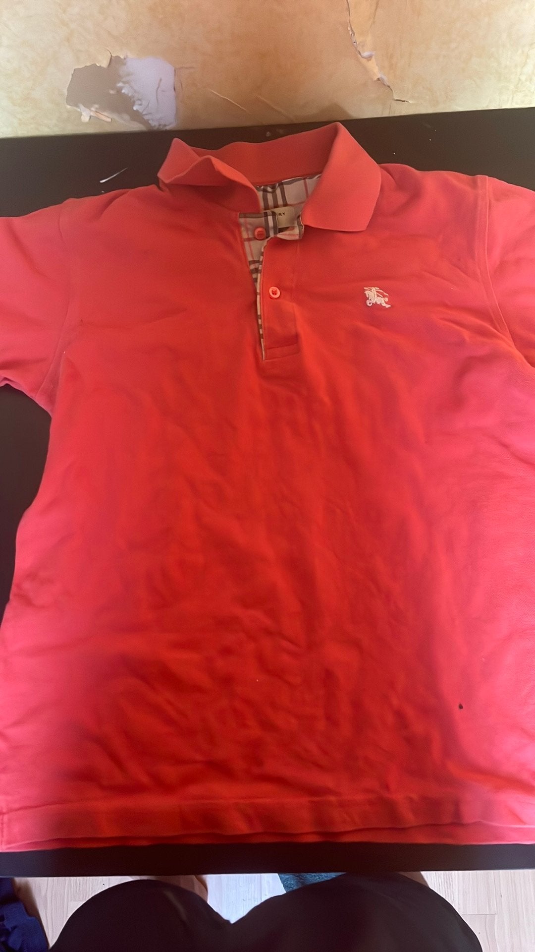 Burberry polo, Ophalen of Verzenden, Gedragen, Maat 46 (S) of kleiner, Rood