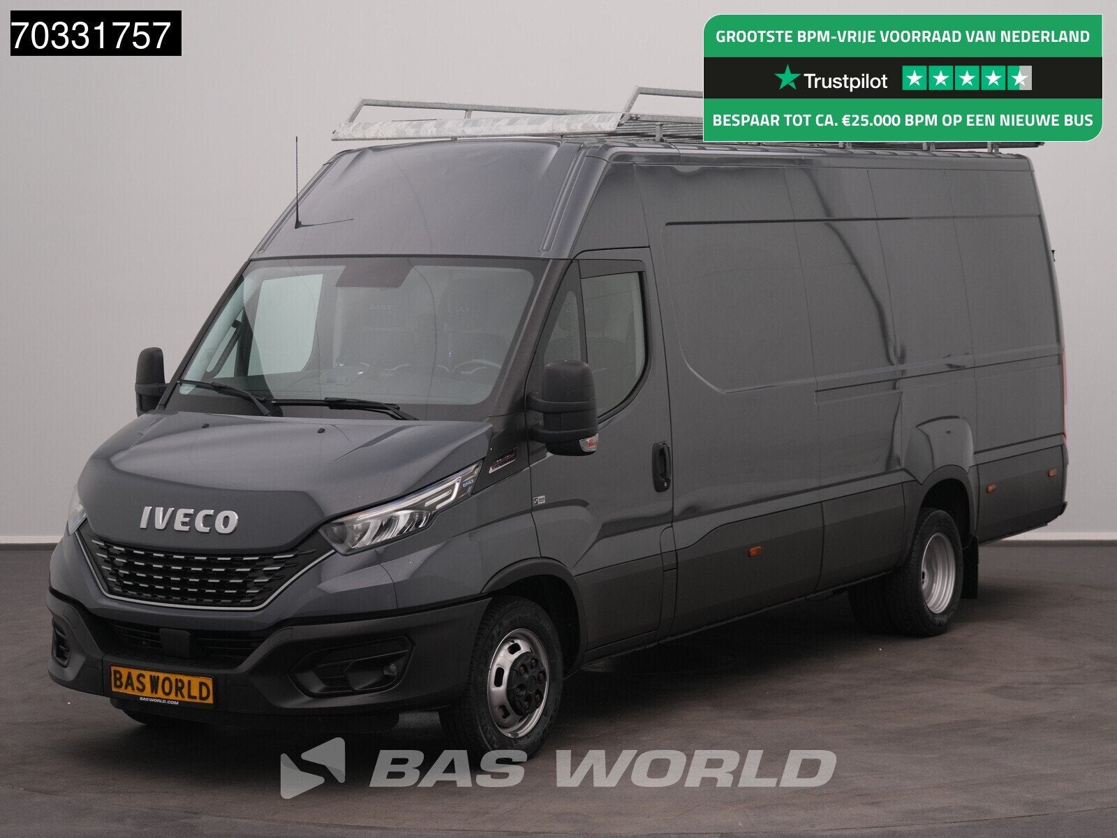 Iveco Daily 35C18 3.0L Automaat L3H2 LED 3,5t Trekhaak Dubbe, Auto's, Automaat, 2872 kg, Stof, Gebruikt