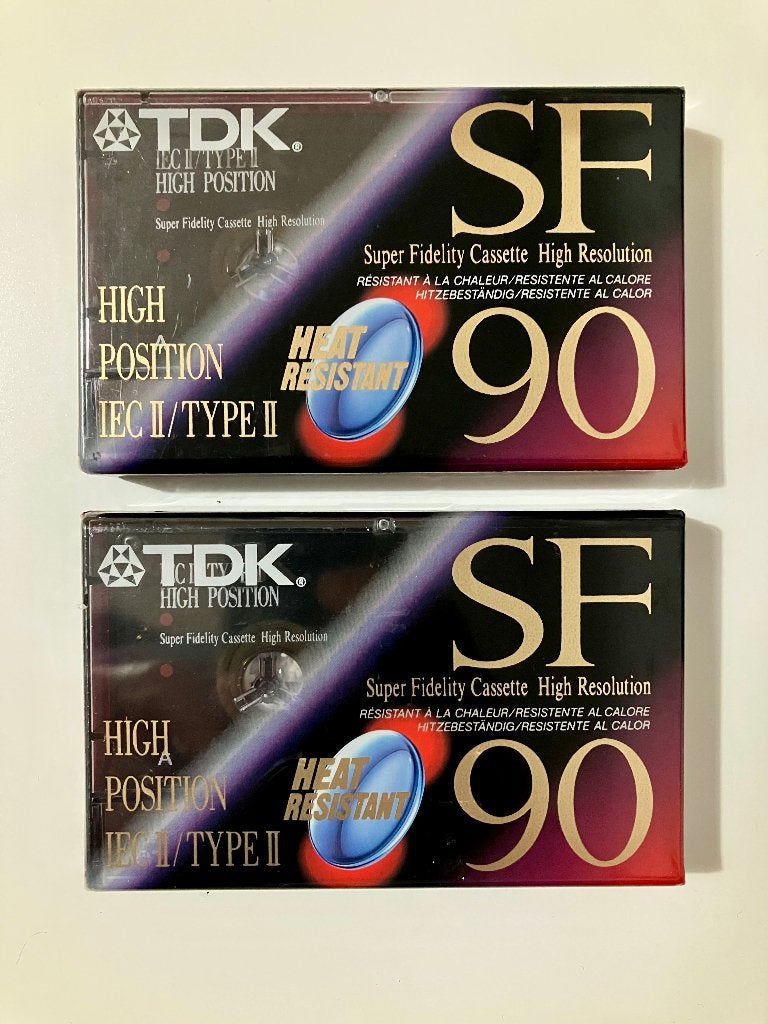 2 stuks TDK SF 90 cassettebandjes, nieuw en verzegeld, Cd's en Dvd's, Ophalen, Nieuw in verpakking, Origineel
