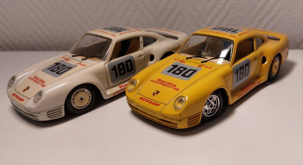 Porsche 959 racing 2x schaal 1/24 merk Burago, Ophalen of Verzenden, Burago