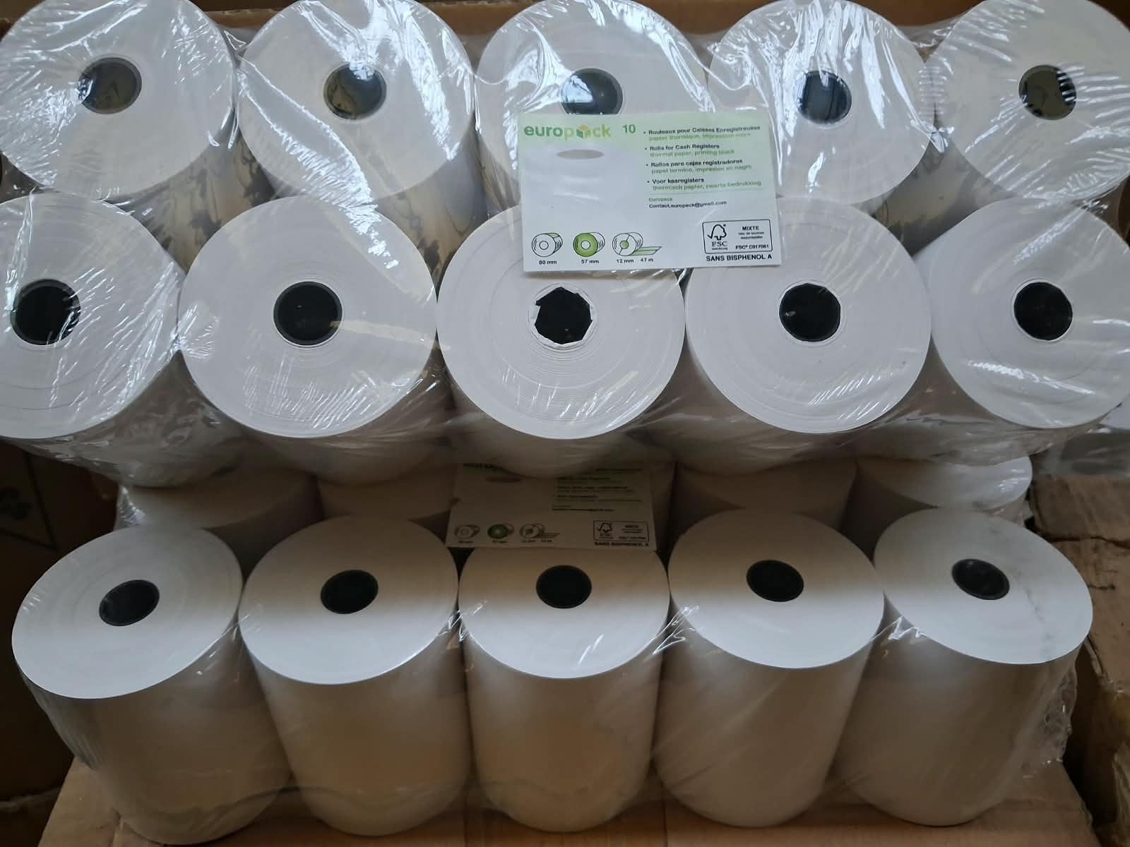 Rouleaux thermiques pour caisse enregistreuse – 57 mm, Enlèvement ou Envoi