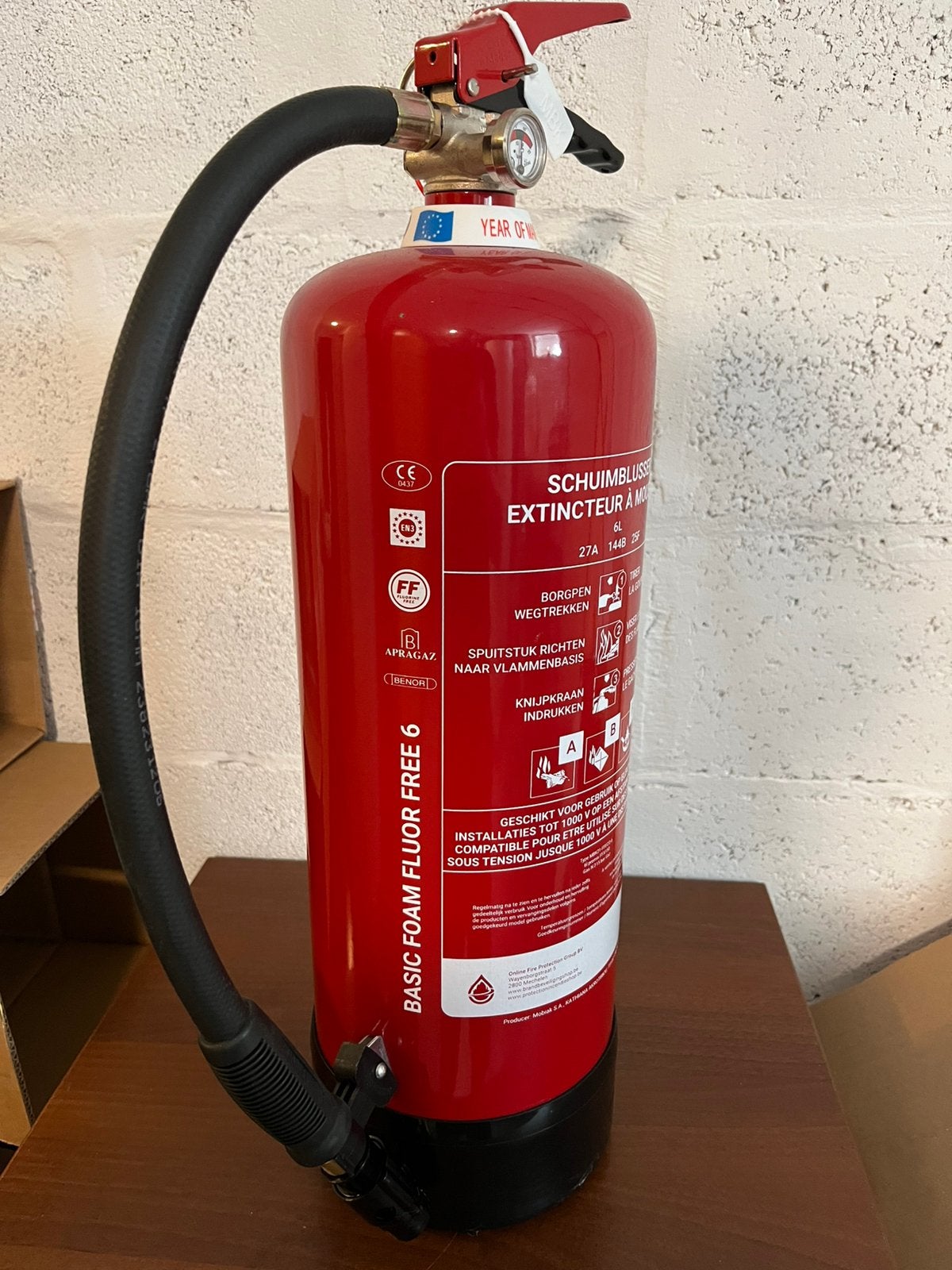 Schuim-vet brandblusser fluorvrij 6 L Basic, Ophalen, Zo goed als nieuw, Brandblusser