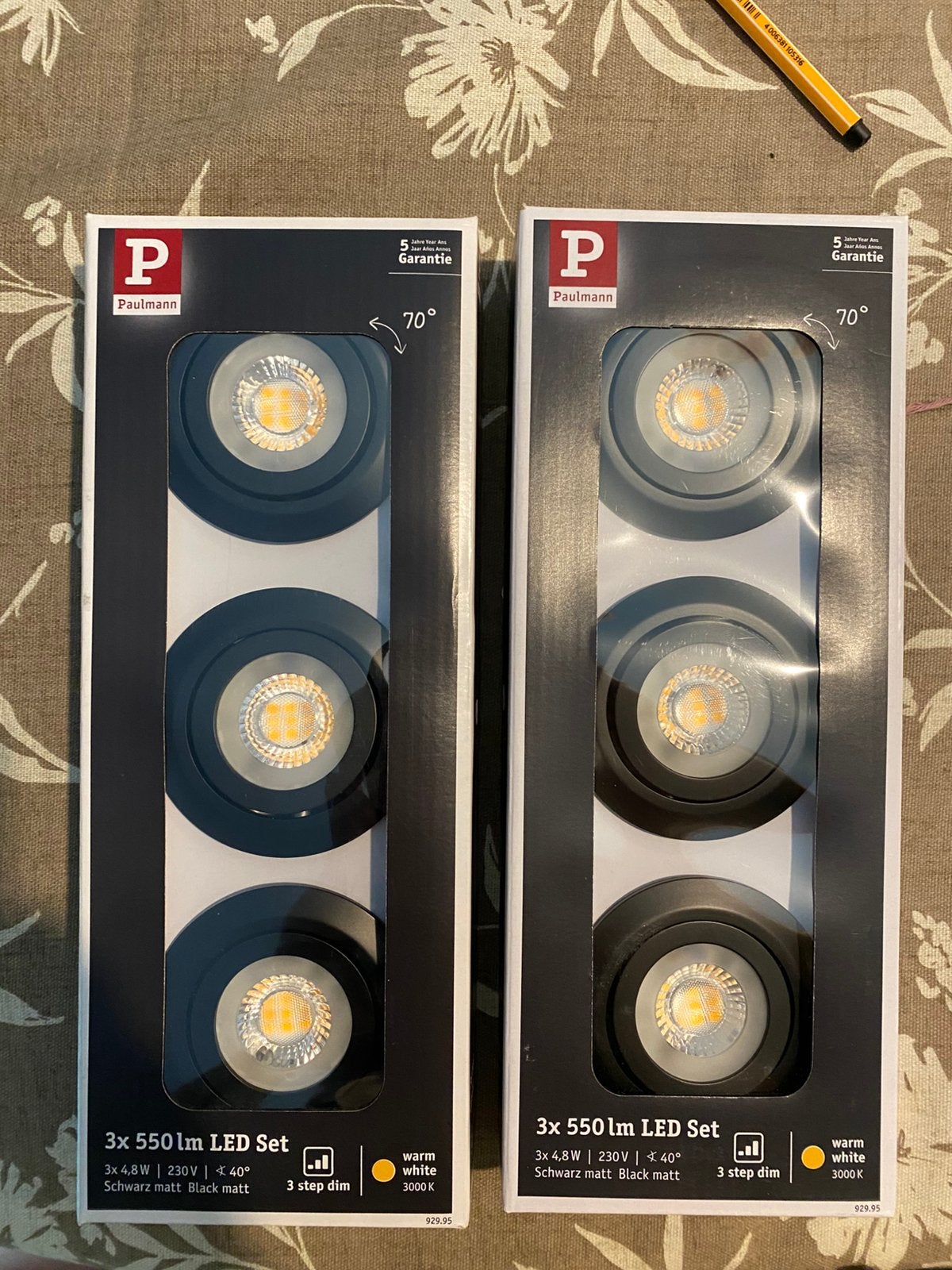 Zwarte LED spots van het merk Paulmann, Maison & Meubles, Lampes | Spots, Neuf, Enlèvement, LED, Dimmable