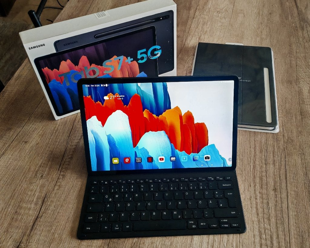 SAMSUNG GALAXY TAB S7+ -5G -256GB - ACCESSOIRES, GALAXY TAB S7+, Uitbreidbaar geheugen, 12 inch, Ophalen of Verzenden