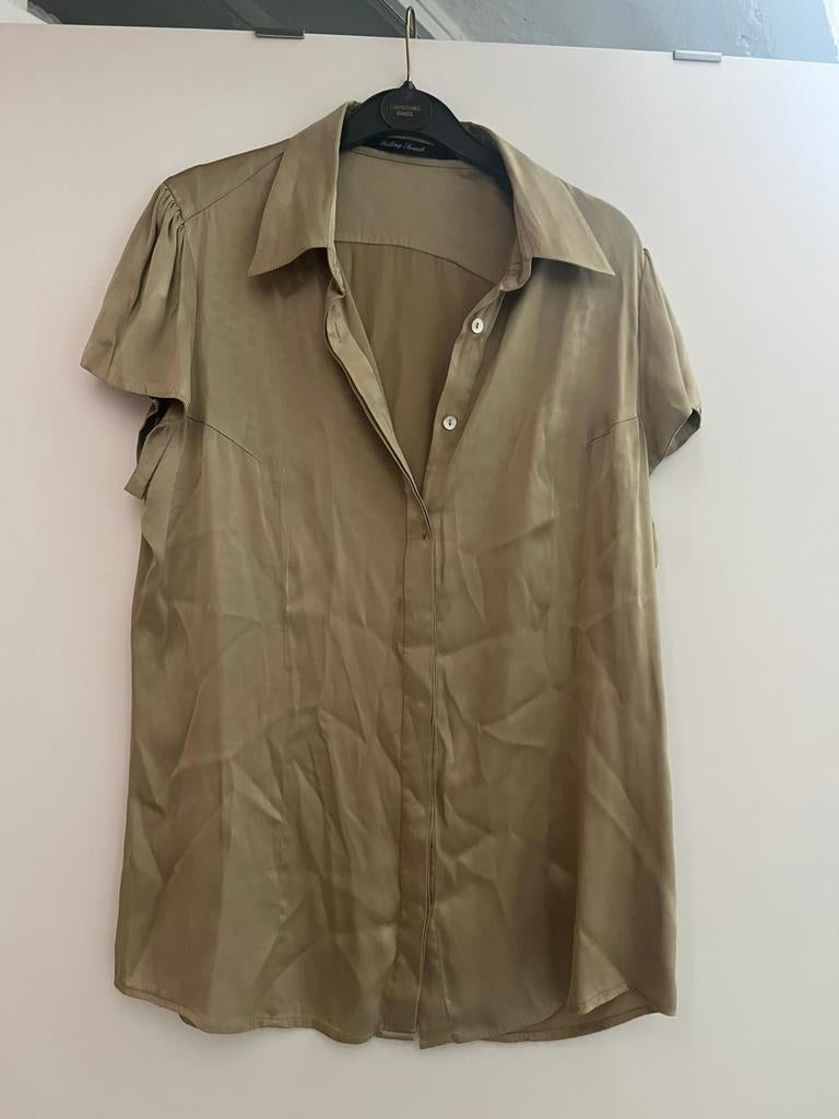 Talking French zijde blouse goudkleurig maat 46, Kleding | Dames, Ophalen of Verzenden, Zo goed als nieuw, Maat 46/48 (XL) of groter