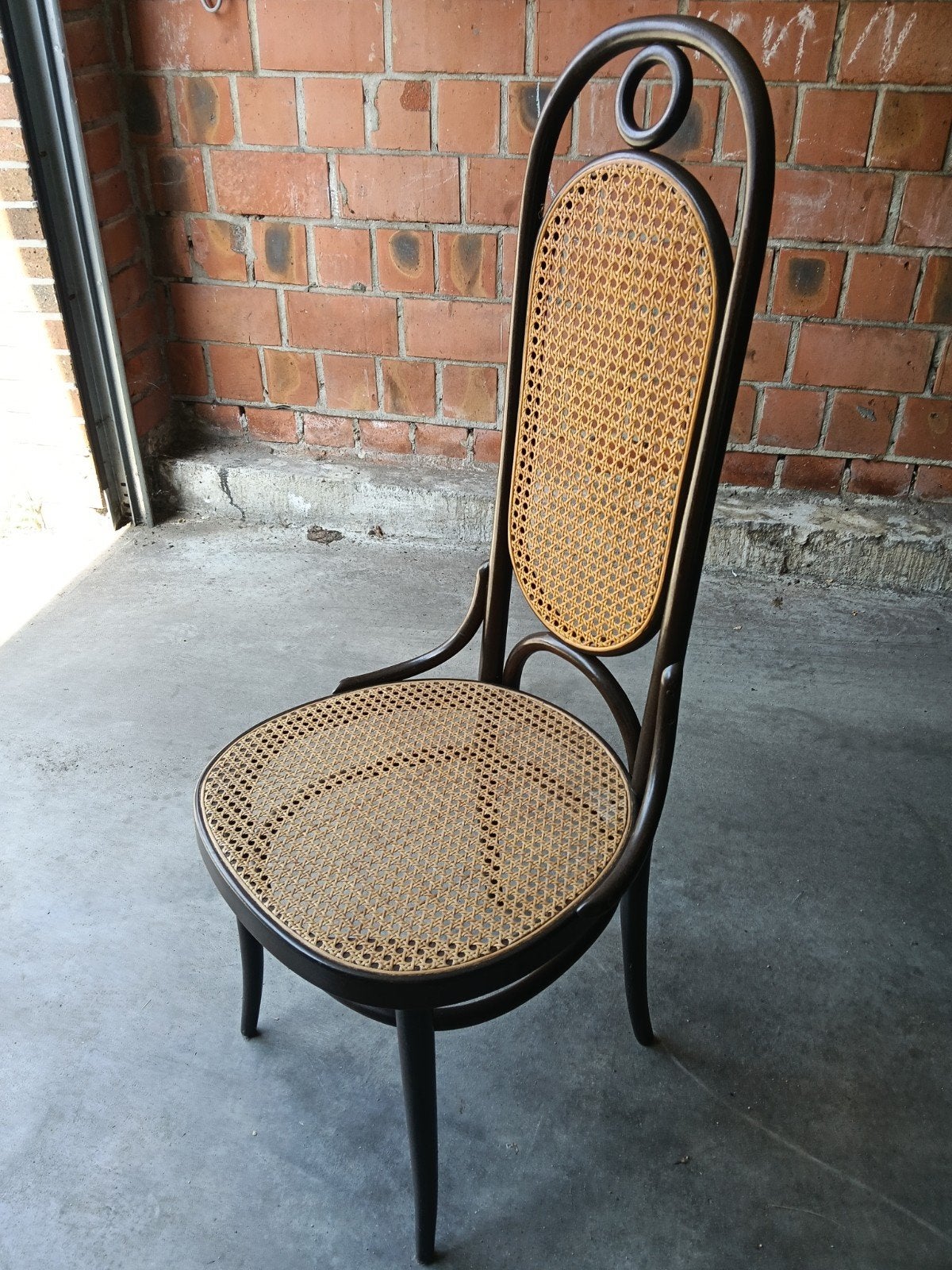 Originele Vintage Thonet stoel Model 17 "Lange Jan" (gemarke, Enlèvement