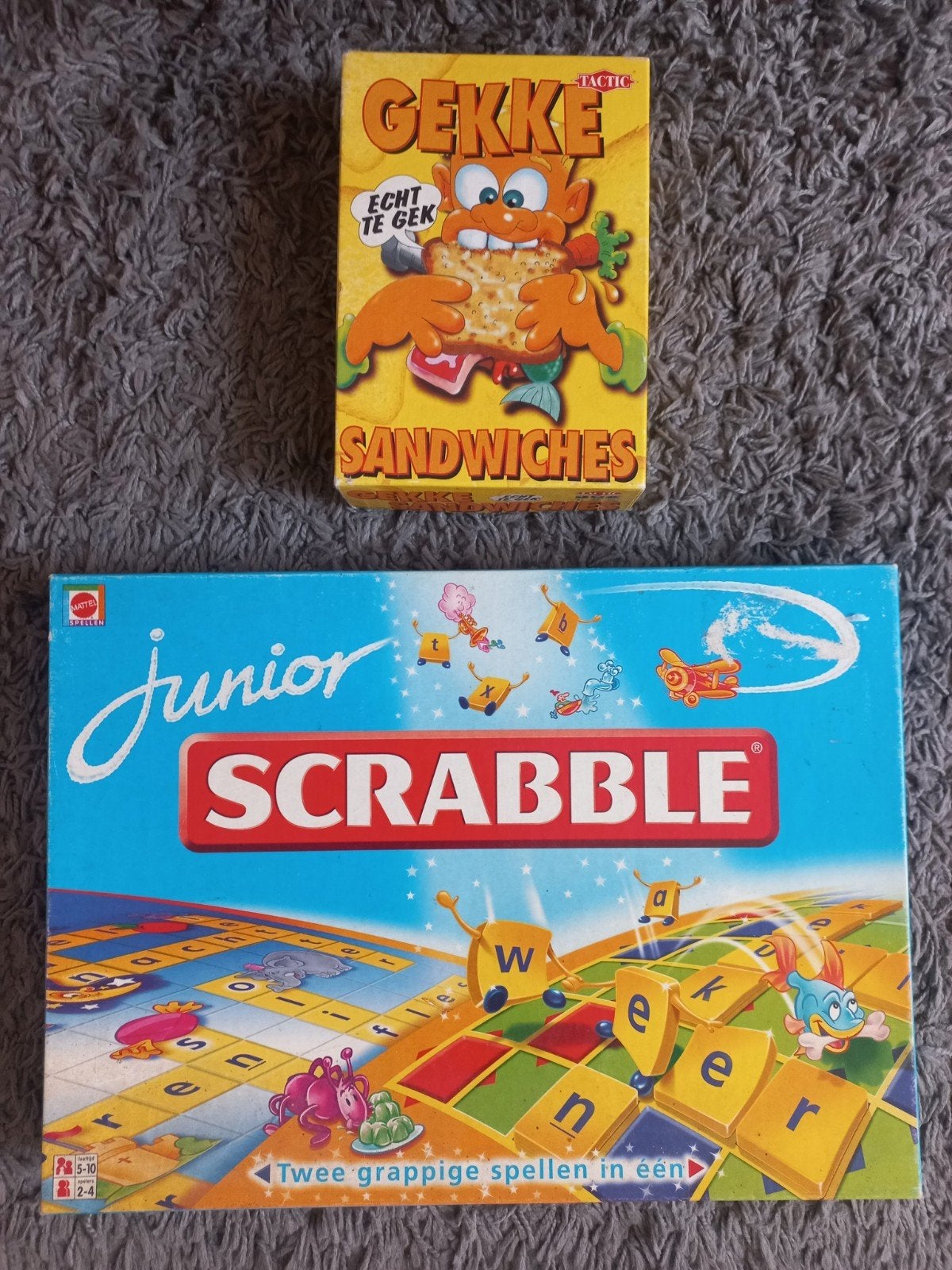 Junior scrabble + gekke sanwiches, Enlèvement ou Envoi