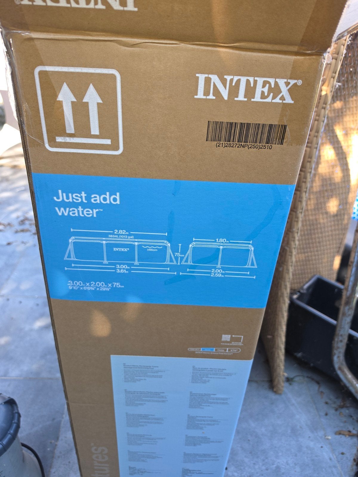 Intex zwembad 3x2m met toebehoren, Ophalen