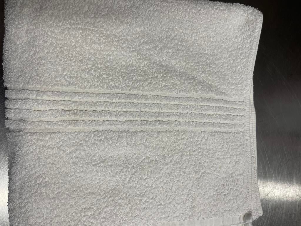 Grand Draps de bain blanc de witte lietaer, Enlèvement, Utilisé, Blanc