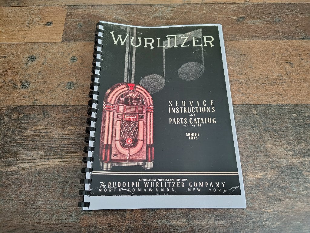 Service Manual: Wurlitzer 1015/ 78 RPM (1946) jukebox NIEUW, Verzenden, Wurlitzer