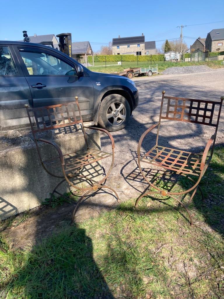Chaises jardin fer forgé, Enlèvement, Utilisé, Métal
