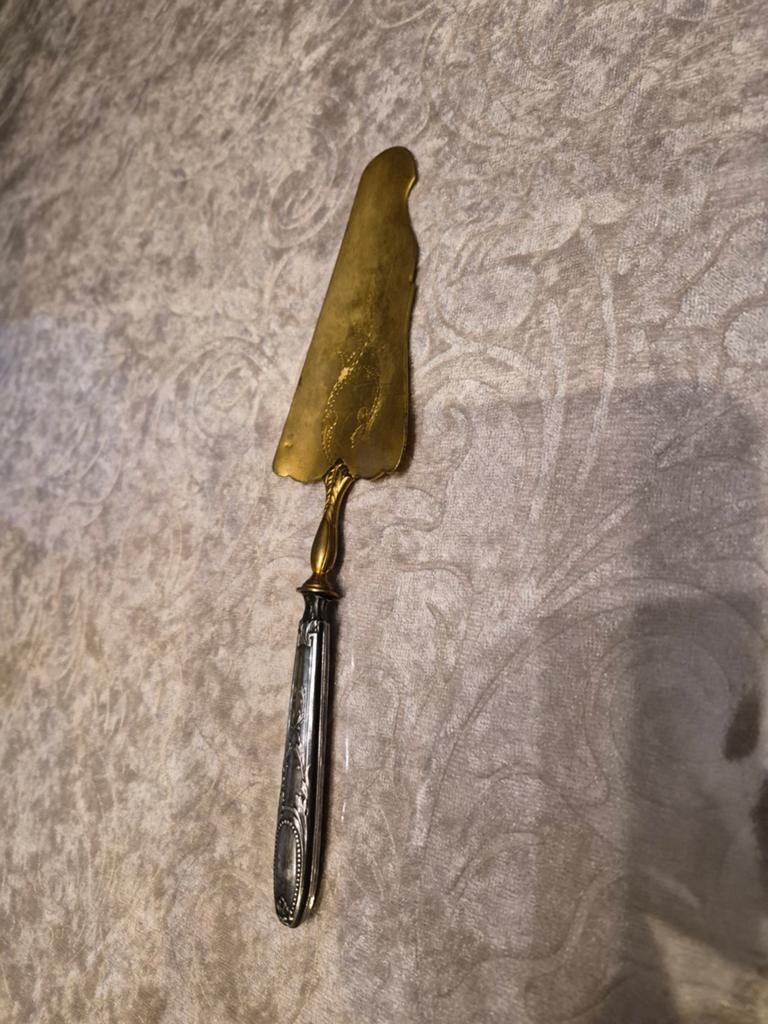 Vintage  verzilverde taartschep, Ophalen of Verzenden