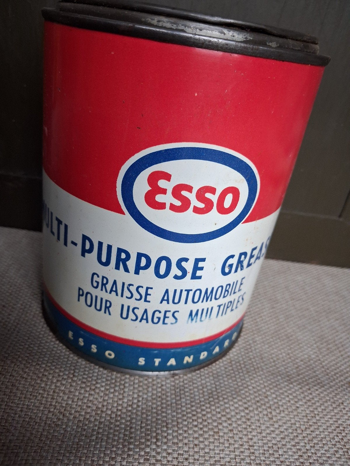 vintage blik vet ESSO, Ophalen of Verzenden, Zo goed als nieuw