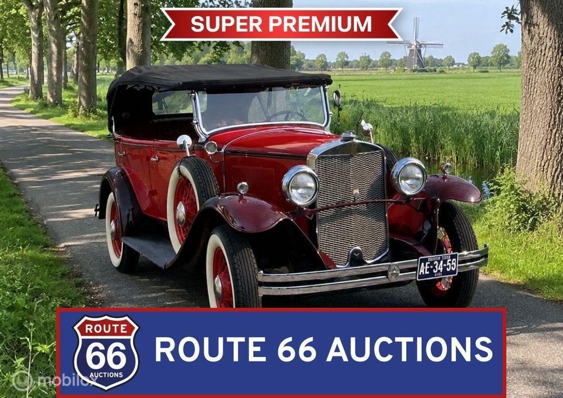 Graham-Paige Phaeton | 1930 | Route 66 Auctions, Auto's, Oldtimers, Overige merken, Zwart, Bedrijf, Handgeschakeld