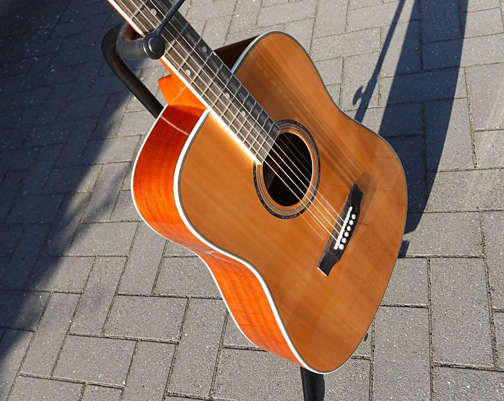 Harley Benton D-120NT gitaar western + stand goede staat, Ophalen of Verzenden, Gebruikt, Klassieke of Spaanse gitaar