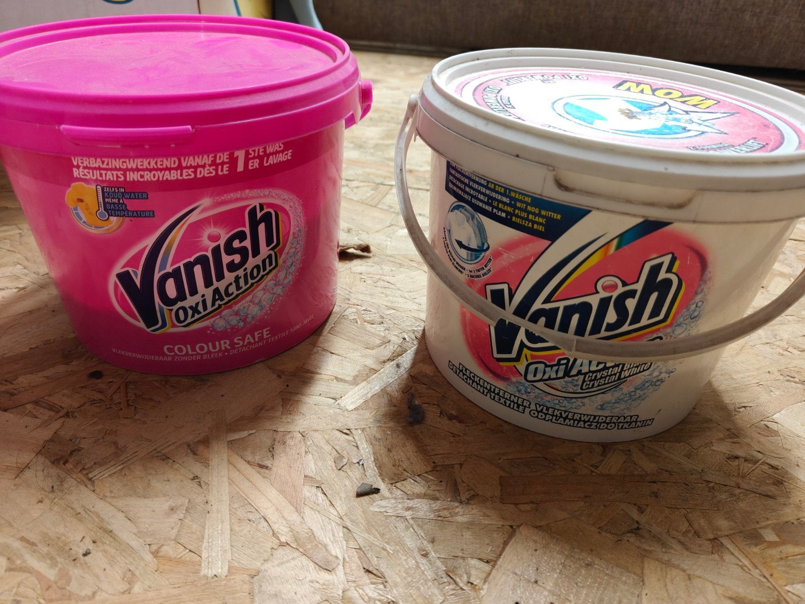2 potten Vanish met elk gedeeltelijke inhoud, Huis en Inrichting, Emmers, Ophalen of Verzenden