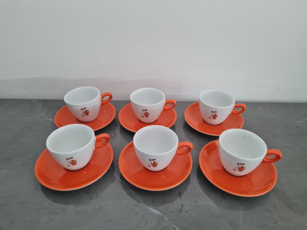 Set van 6 vintage kopjes en schoteltjes, Ophalen of Verzenden